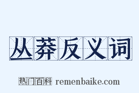 丛莽反义词是什么意思的图片